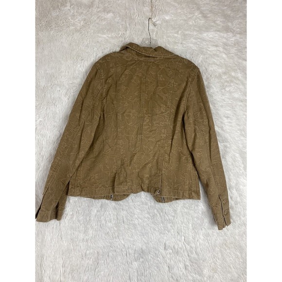 i.e. Relaxed Jacket Fitted Blazer Button Front Embroidered Floral XL - Picture 6 of 8